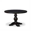 Pemberly Row 5-Piece Round Dining Set in Sand-Blasted Black Finish