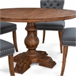 Pemberly Row 5-Piece Walnut Finish Dining Set with Faux Leather Chairs