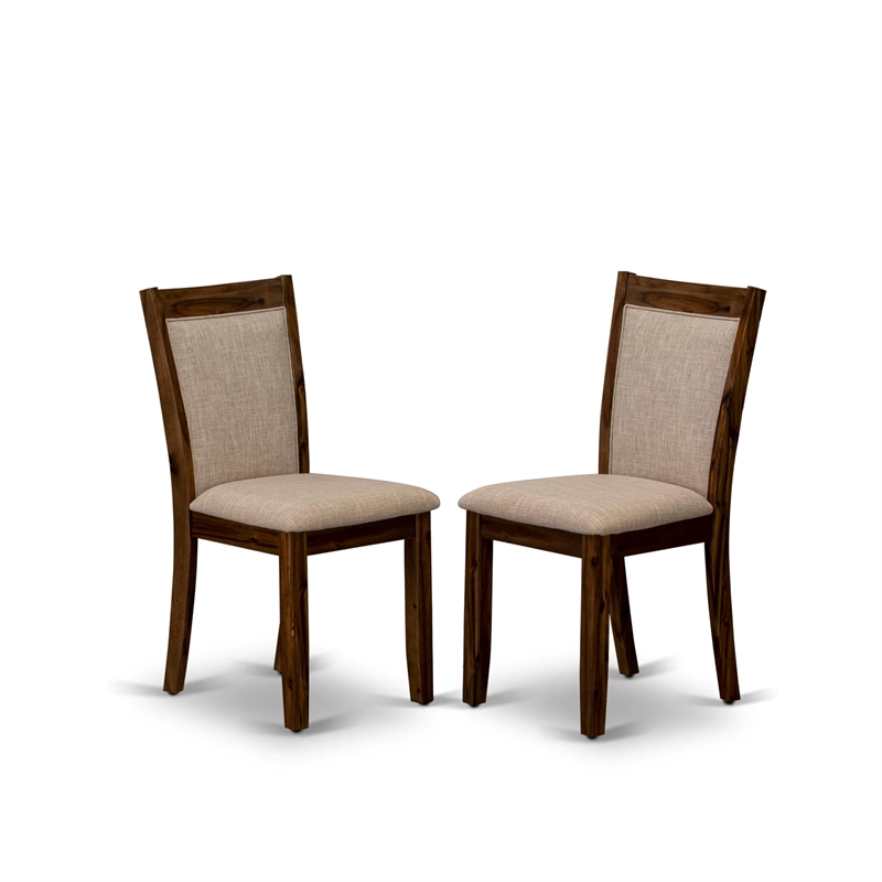 Pemberly Row 5-Piece Dining Set in Walnut Finish with Padded Chairs