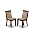 Pemberly Row 5-Piece Dining Set in Walnut Finish with Padded Chairs