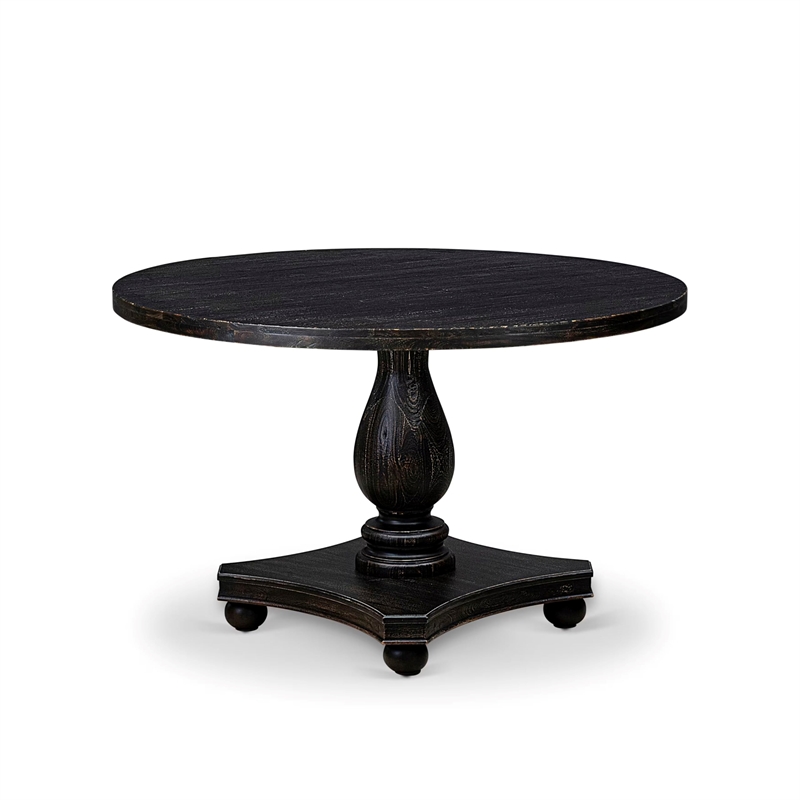 Pemberly Row 5-Piece Round Kitchen Set in Sand Blasted Black Finish