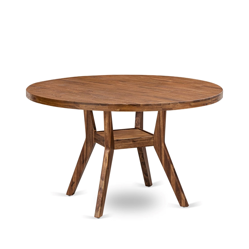 Pemberly Row 5-Piece Kitchen Dining Set with Walnut Finish Table