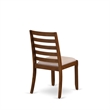 Pemberly Row 5-Piece Dining Table Set in Antique Walnut with Linen Seats