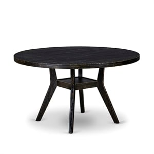 Pemberly Row Kitchen Dining Table in Wood Black Finish
