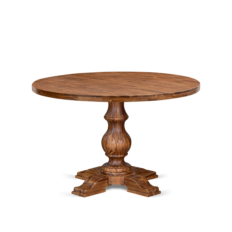 Pemberly Row 5-Piece Kitchen Table Set in Walnut Wood Finish