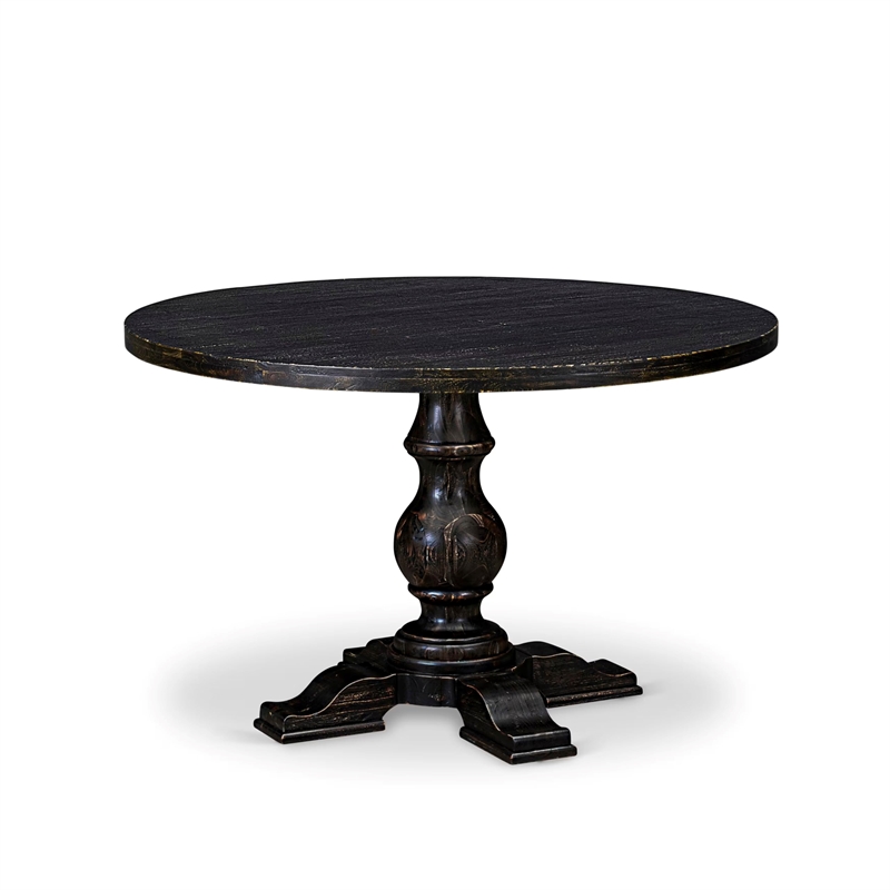 Pemberly Row 5-Piece Modern Dining Set in Sand Blasted Black Finish
