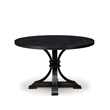 Pemberly Row 5-Piece Round Dining Table Set in Sand-Blasted Black Wood