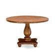 Pemberly Row 5-Piece Round Dining Table Set in Antique Walnut Finish