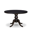 Pemberly Row 5-Piece Mid-Century Dining Table Set in Black Finish