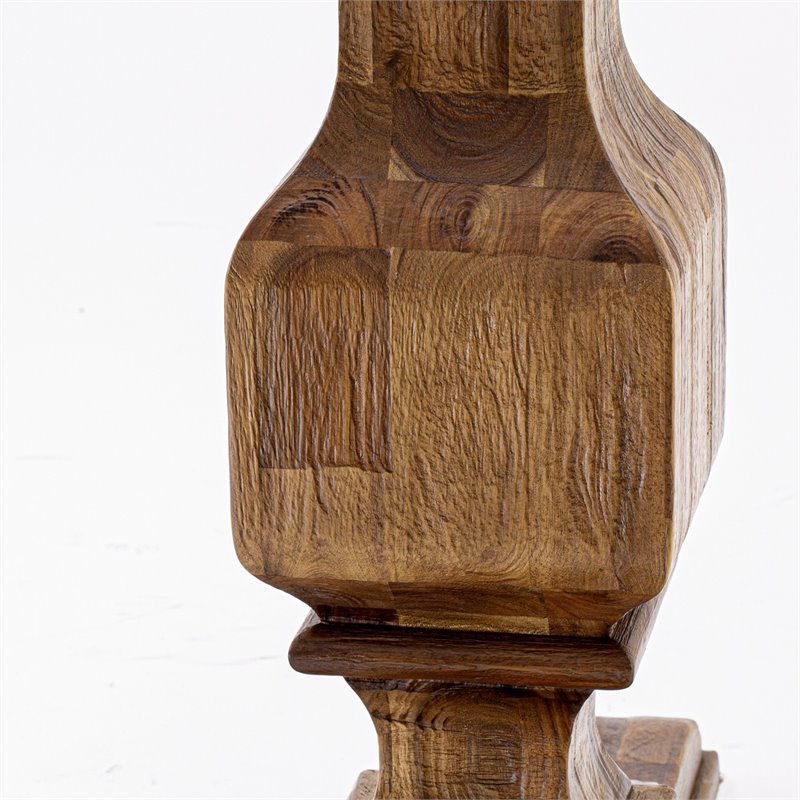 Pemberly Row Round Dining Table in Sandblasting Antique Walnut Finish