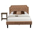 Pemberly Row 2-Piece Wood Full Bedroom Set in Brown