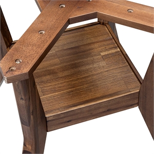Pemberly Row 5-Pc Walnut Dining Set with Faux Leather Chairs
