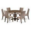 Pemberly Row 7-Piece Dining Set in Wood/Distressed Jacobean Finish