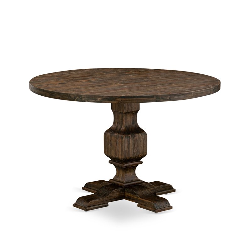 Pemberly Row 5-Piece Wood Dining Set in Distressed Jacobean Finish