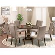 Pemberly Row 7-Piece Wood Dining Set in Distressed Jacobean Finish