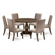 Pemberly Row 7-Piece Wood Dining Set in Distressed Jacobean Finish
