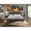 Pemberly Row 2-Piece King Bedroom Set with Wood in Black/Brown