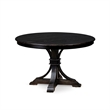 Pemberly Row 7-Piece Sand Blasted Black Acacia Dining Table Set