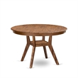 Pemberly Row 5-Piece Round Kitchen Table Set in Walnut Finish