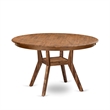 Pemberly Row 5-Piece Kitchen Dining Set Rubberwood Antique Walnut