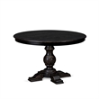 Pemberly Row 5-Piece Round Dining Set Wood Black Finish