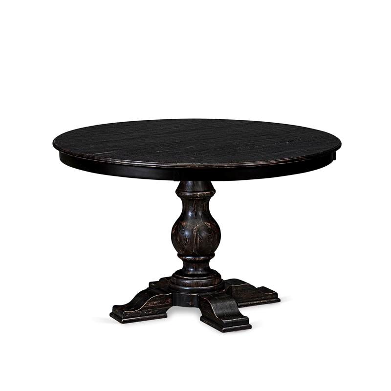 Pemberly Row 5-Piece Dining Table Set Wood Black Finish