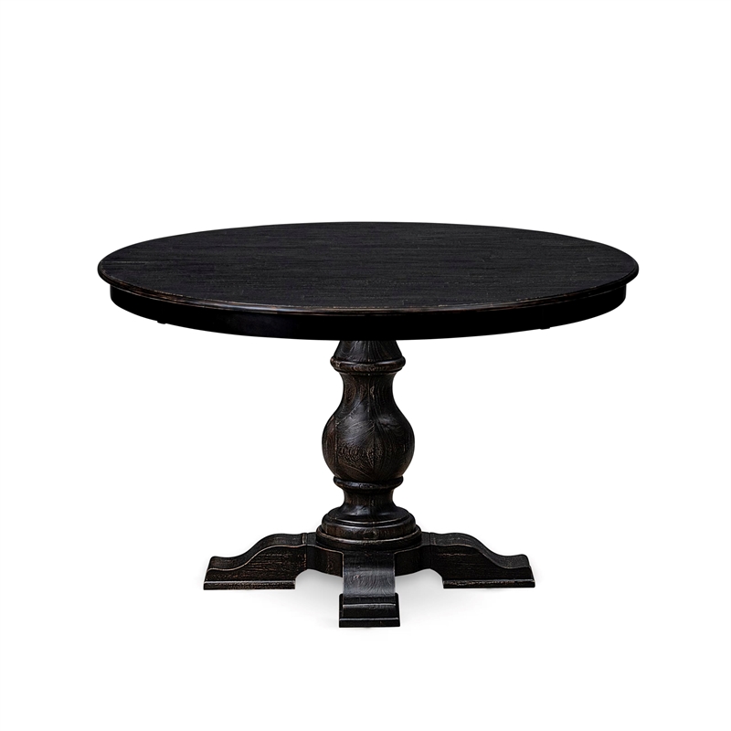 Pemberly Row 5-Piece Dining Table Set Wood Black Finish