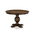 Pemberly Row 5-Piece Wood Dining Set in Jacobean Finish and Blue