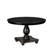 Pemberly Row 5-Piece Dining Set with Round Table in Black Finish