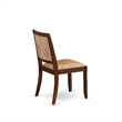 Pemberly Row 5-Piece Walnut Dining Table Set with Faux Leather Chairs