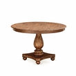 Pemberly Row 7PC Dining Set with Beige Linen Chairs and Walnut Table