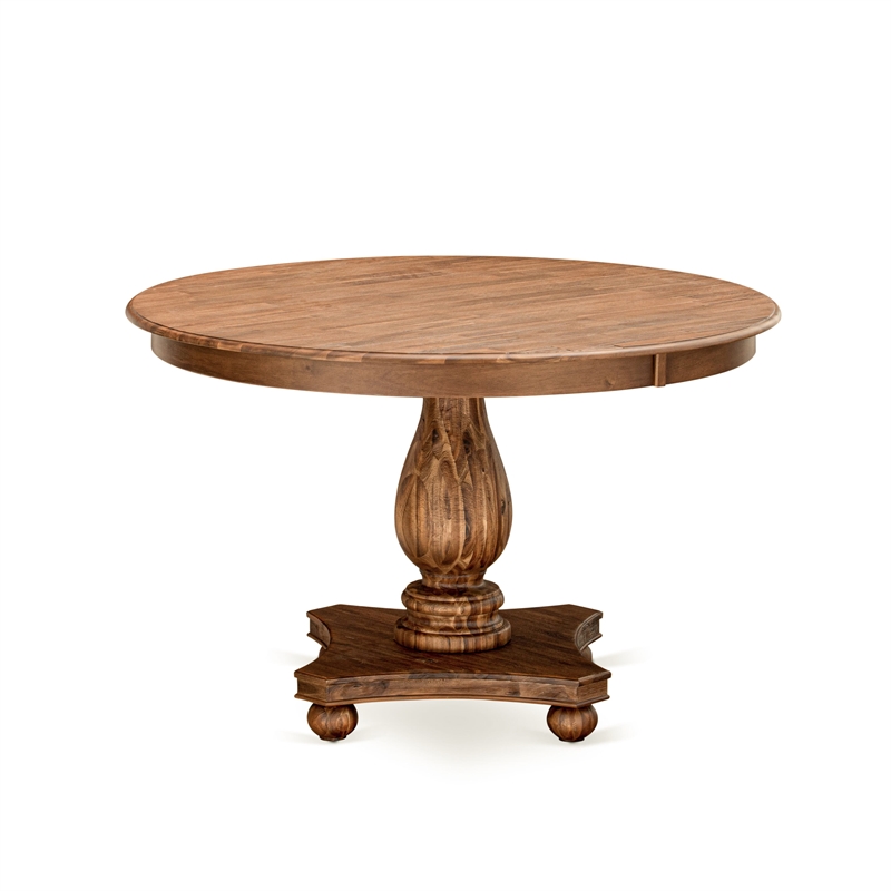 Pemberly Row 7PC Dining Set with Beige Linen Chairs and Walnut Table
