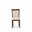 Pemberly Row 7PC Dining Set with Beige Linen Chairs and Walnut Table