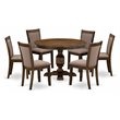Pemberly Row 7-Piece Dining Set with Wood in Jacobean Finish