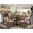 Pemberly Row 7-Piece Dining Set with Rubberwood in Jacobean Finish