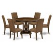 Pemberly Row 7-Piece Dining Set in Distressed Jacobean and Brown Finish