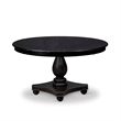 Pemberly Row 5 Piece Round Wood Dining Set in Sand-Blasted Black Finish