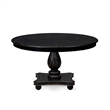 Pemberly Row 5 Piece Round Wood Dining Set in Sand-Blasted Black Finish