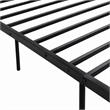 Pemberly Row Traditional Metal Queen Canopy Bed Frame in Black