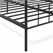 Pemberly Row Traditional Metal Queen Canopy Bed Frame in Black
