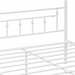 Pemberly Row Traditional Metal Queen Canopy Bed Frame in White