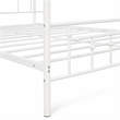 Pemberly Row Traditional Metal Queen Canopy Bed Frame in White