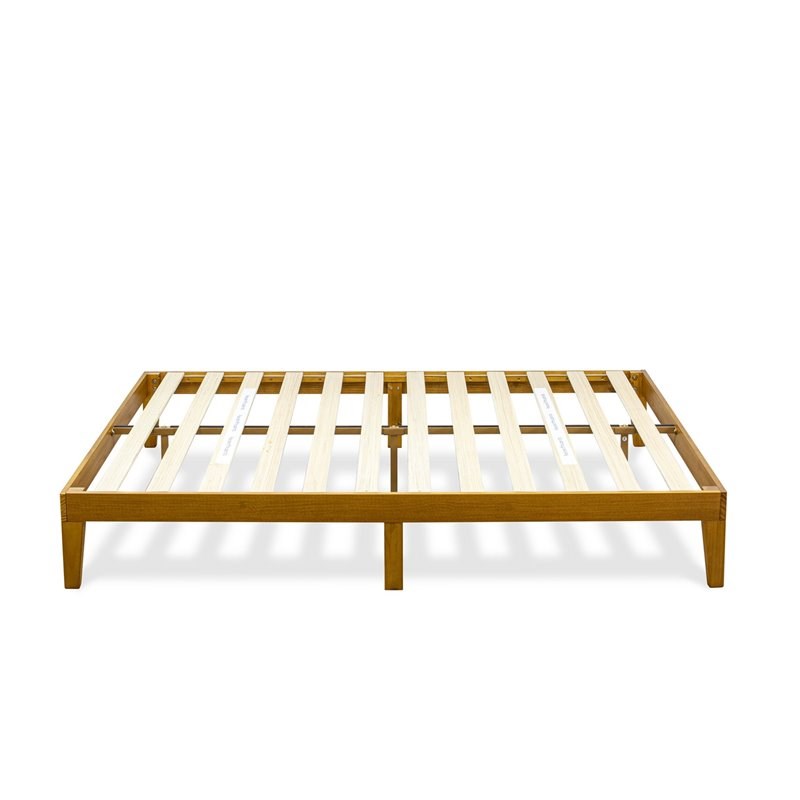 Pemberly Row King Platform Bed in Engineered Wood and Rustic Oak