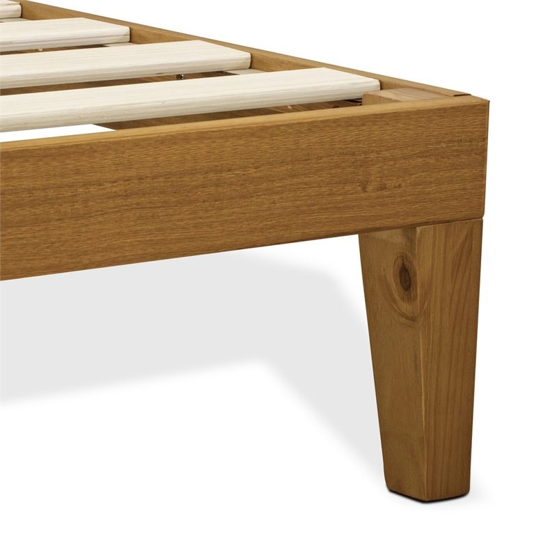 Pemberly Row King Platform Bed in Engineered Wood and Rustic Oak