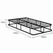 Pemberly Row Twin Metal Bed Frame in Black Finish
