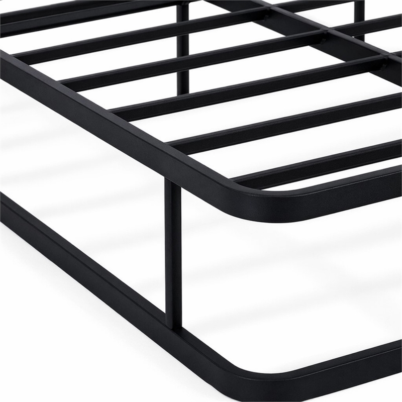 Pemberly Row Twin Metal Bed Frame in Black Finish