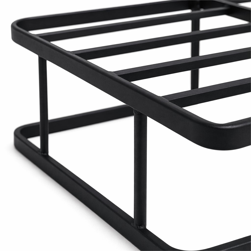 Pemberly Row Twin Metal Bed Frame in Black Finish