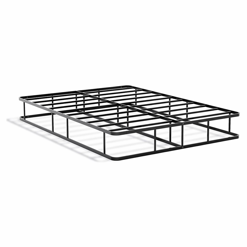 Pemberly Row Full Metal Bed Frame in Black Powder Coat Finish