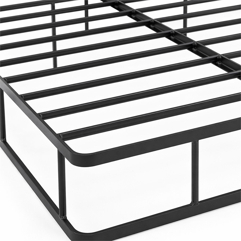 Pemberly Row Full Metal Bed Frame in Black Powder Coat Finish