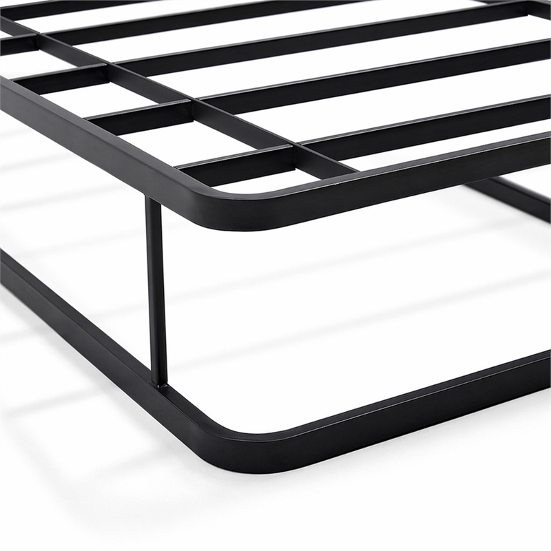 Pemberly Row Full Metal Bed Frame in Black Powder Coat Finish